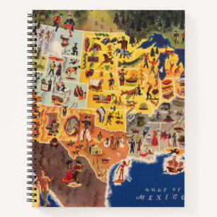 United States Map - Vacation and Play Notebook