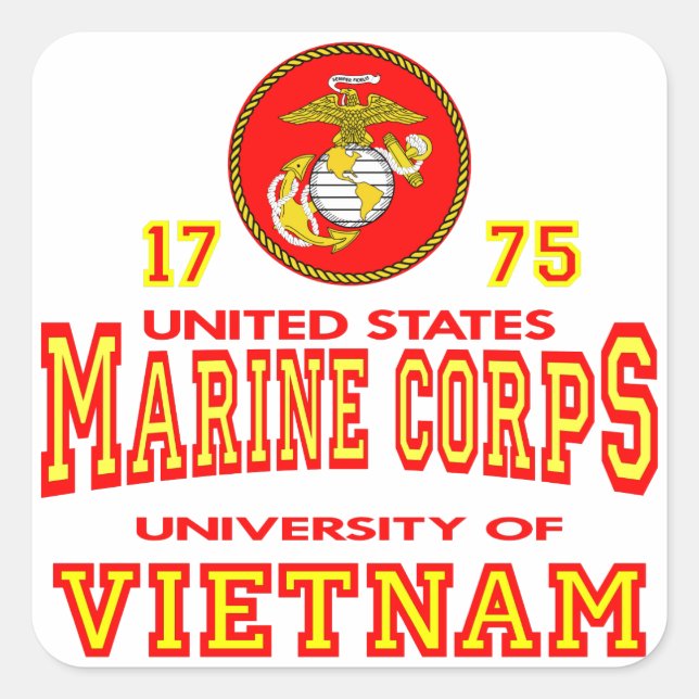 United States Marine Corps University Of Vietnam Square Sticker (Front)