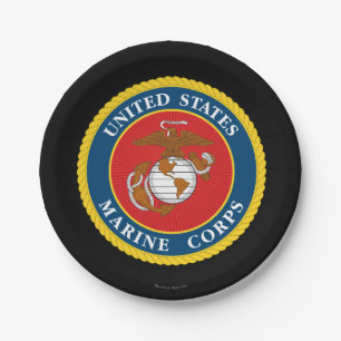 United States Marines Marine Corps Seal 1 Paper Plate
