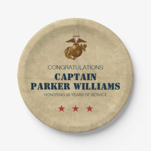 United States Marines Marine Corps Seal 1 Paper Plate