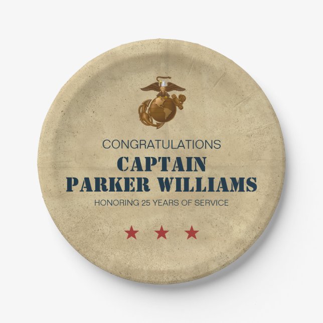 United States Marines | Marine Corps Seal 1 Paper Plate (Front)