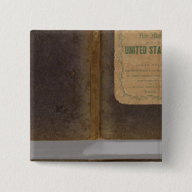 United States military map 2 Inch Square Button (Front)