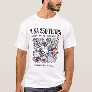United States National Bird And Country Map T-Shirt
