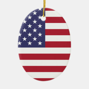United States National Flag Ceramic Ornament