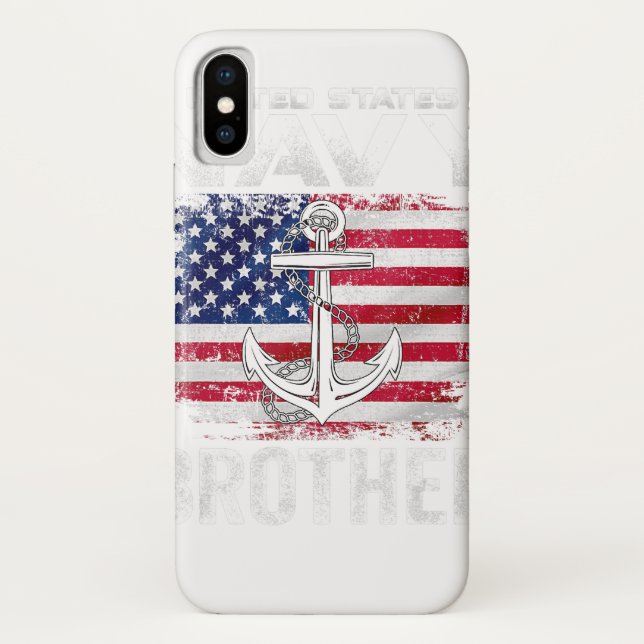 United States Navy Brother With American Flag Gift Case-Mate iPhone Case (Back)
