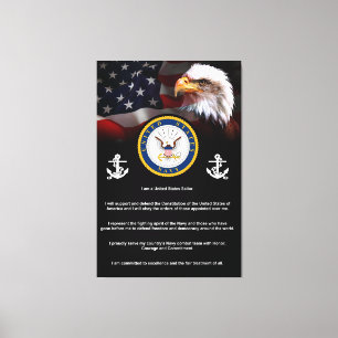 United States Navy SAILORS Creed Canvas Print