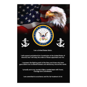 United States Navy SAILORS Creed Photo Print