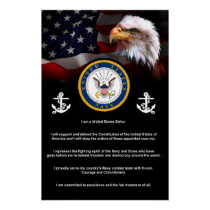United States Navy SAILORS Creed Poster