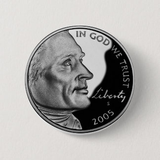 United States Nickel 2 Inch Round Button