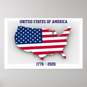 UNITED STATES OF AMERICA 1776-2026 Anniversary Poster