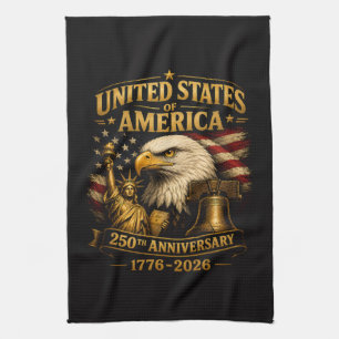 United States of America 250th Anniversary Eagle Kitchen Towel