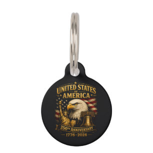 United States of America 250th Anniversary Eagle Pet Tag