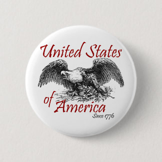 United States of America 2 Inch Round Button