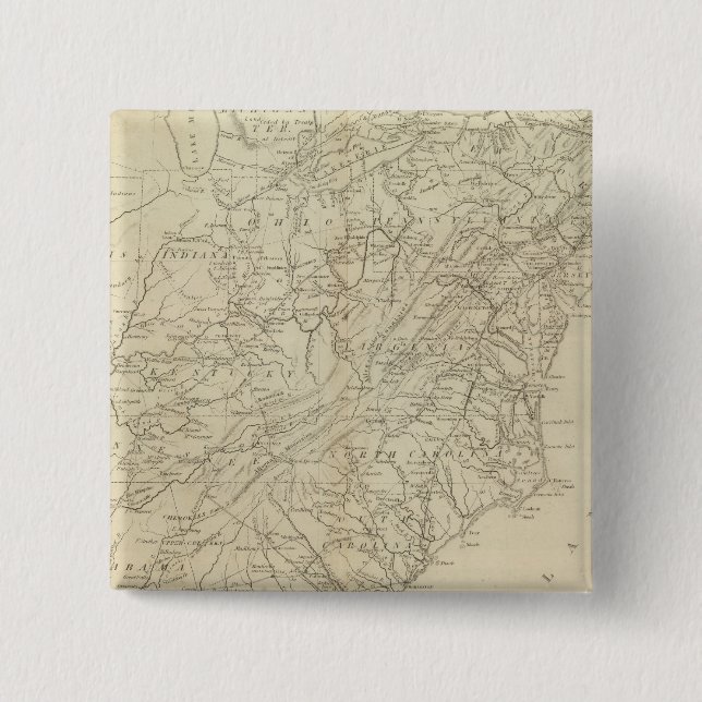 United States of America 2 Inch Square Button (Front)