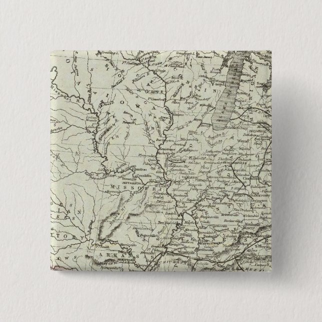 United States of America 6 2 Inch Square Button (Front)