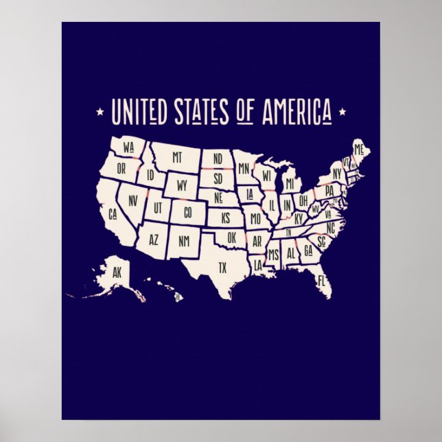 United States of America Art Wall  Poster (Front)