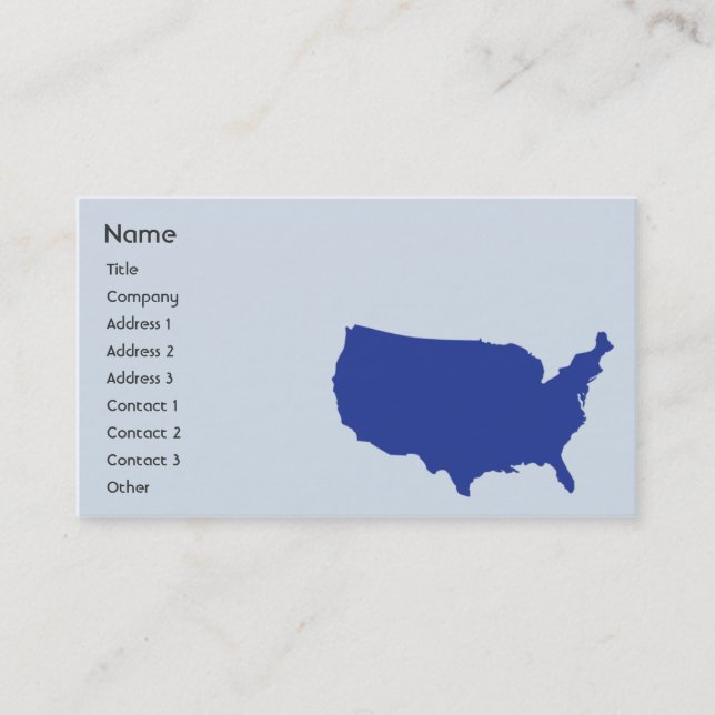 United States of  America - Business Business Card (Front)
