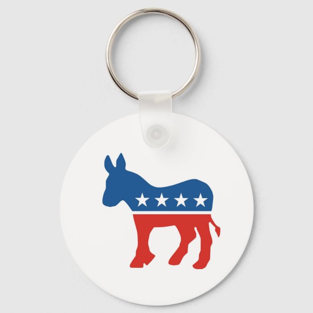united states of america democrat party donkey usa keychain (Front)