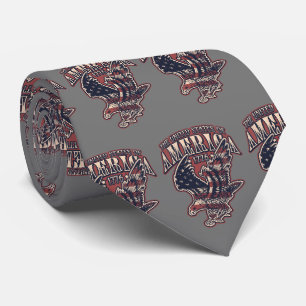 United States Of America Eagle Design Tie