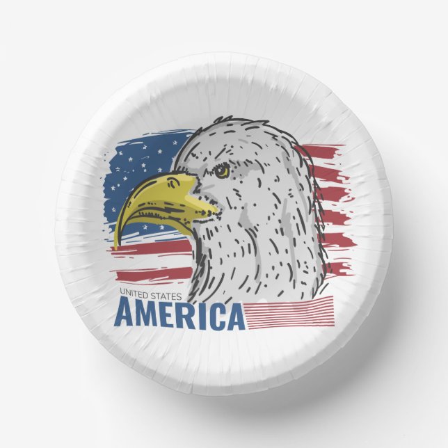 United States Of America Eagle  Paper Plate (Front)