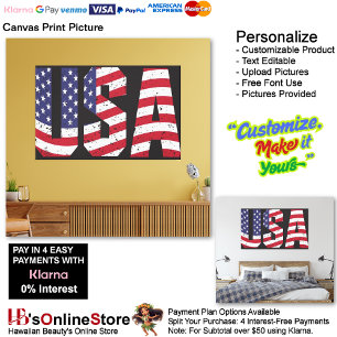 United States of America Flag Canvas Print Picture