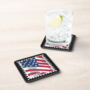 UNITED STATES OF AMERICA FLAG FOREVER STAMP COASTER