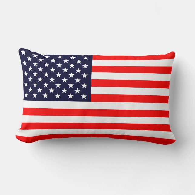 United States of America flag Lumbar Pillow (Front)