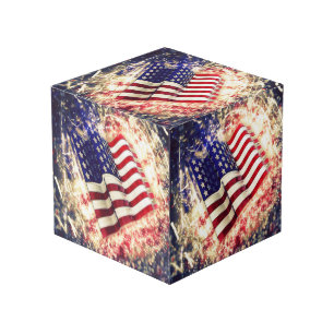 United States of America Flag Photo Cube