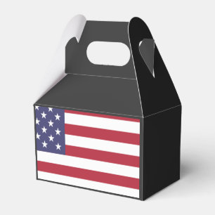 United States of America flag red white and blue Favor Box
