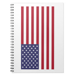 United States of America flag red white and blue Notebook