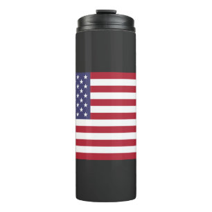United States of America flag red white and blue Thermal Tumbler