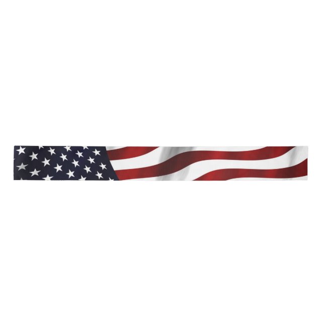 UNITED STATES OF AMERICA FLAG SATIN RIBBON (Front)