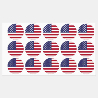 United States of America Flag Sticker Labels