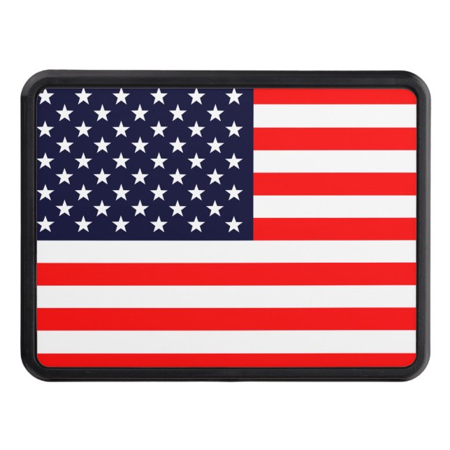 United States of America flag Trailer Hitch Cover (Front)
