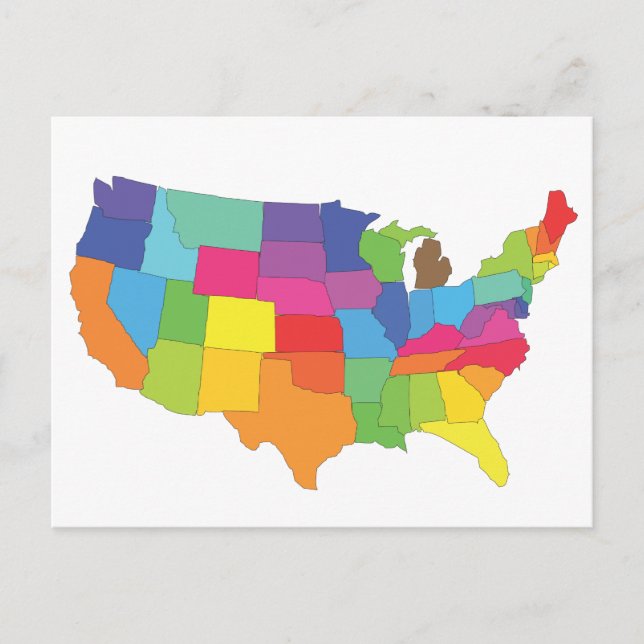 united states of america map postcard (Front)