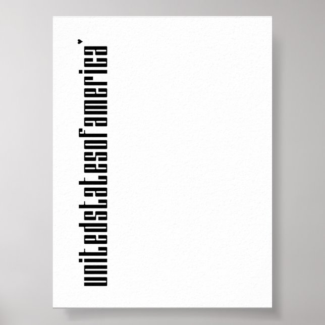 United States of America - minimalistic typography Poster (Front)