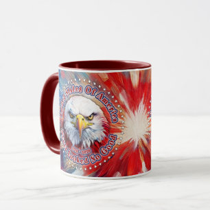 United States Of America Never Red Eagle Fireworks Mug