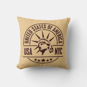 United States of America New York City Throw Pillow
