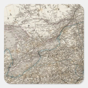 United States of America North east Square Sticker