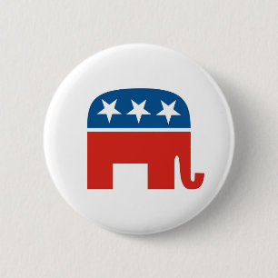 united states of america republican party elephant 2 inch round button