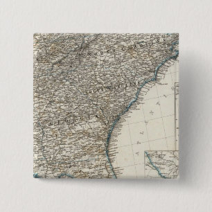 United States of America Southern States 2 Inch Square Button