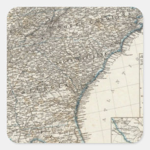 United States of America Southern States Square Sticker