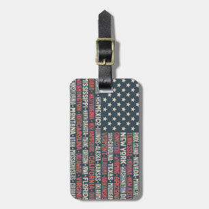 United States Of America  States & Capitals Luggage Tag