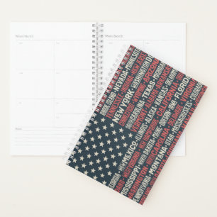 United States Of America  States & Capitals Planner