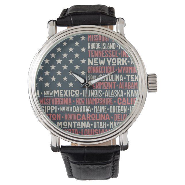 United States Of America |States & Capitals Watch (Front)