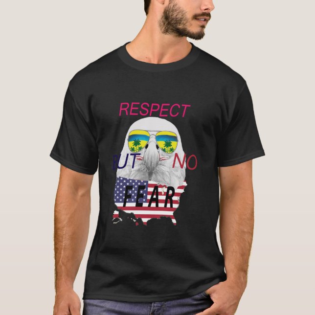 United States of America USA Flag FLYING EAGLE  T-Shirt (Front)