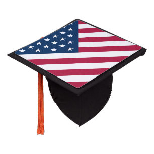 United States of America USA flag patriotic Graduation Cap Topper