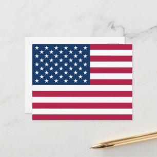 United States of America USA flag patriotic Holiday Postcard