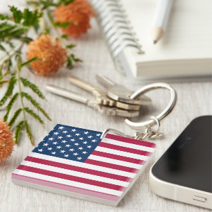 United States of America USA flag patriotic Keychain