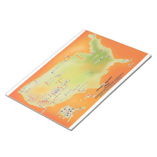 united states of american national parks map notepad